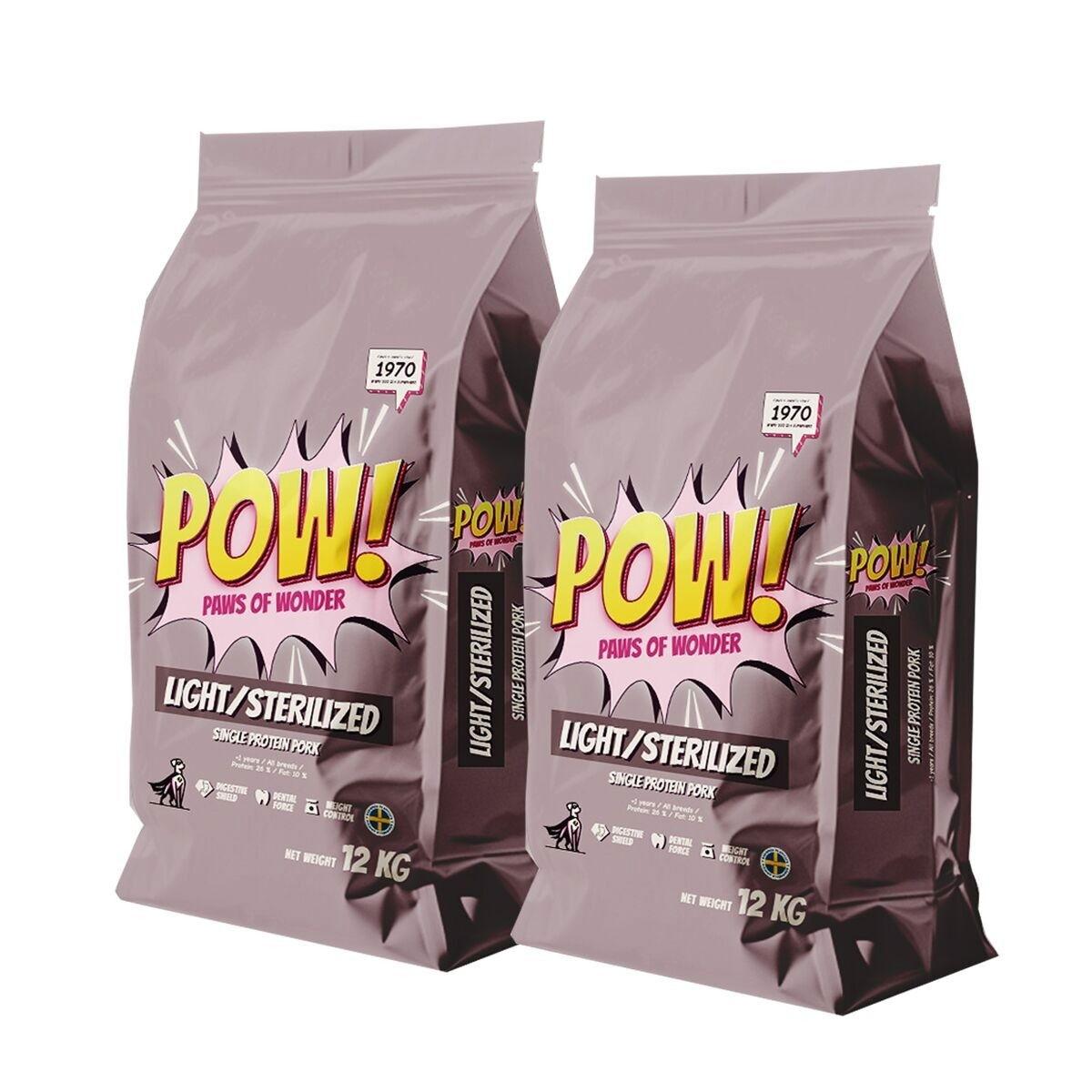 POW! POW! Dog Light/Sterilized 2x12 kg
