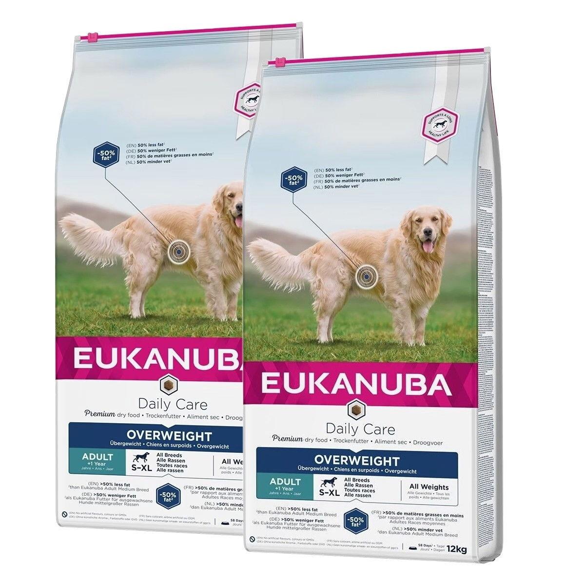 Eukanuba Eukanuba Daily Care Adult Overweight All Breeds 2 x 12kg